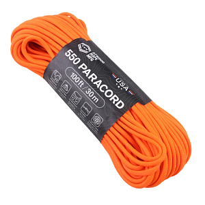 Atwood Rope MFG паракорд 550 ATWOODROPE USA 100ft neon orange