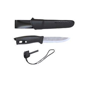 Morakniv нож с огнивом Companion Spark Black, нержавеющая сталь