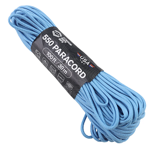 Atwood Rope MFG паракорд 550 ATWOODROPE USA 100ft carolina blue