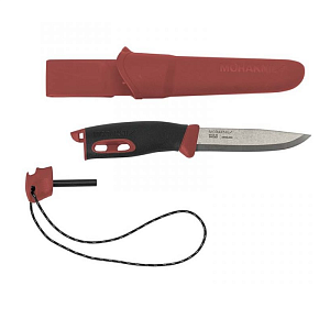 Morakniv нож с огнивом Companion  Spark Red, нержавеющая сталь