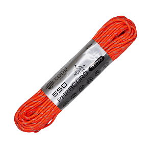 Cord паракорд 550 nylon 30м световозвращающий neon orange