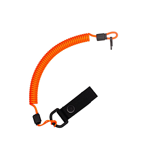 Cord страховочный тренчик из паракорда с креплением на ремень и карабином neon orange