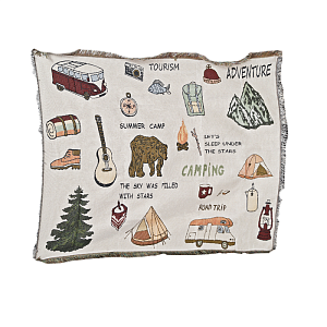 AllRight-Bro плед Camping illust series 2 - Camping Bear 130x160