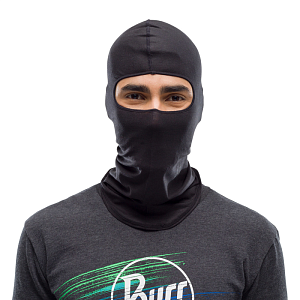 Buff балаклава LW Merino Wool Balaclava Solid Black