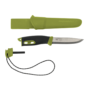 Morakniv нож с огнивом Companion  Spark Green, нержавеющая сталь