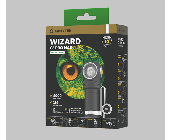 картинка Armytek фонарь Wizard C2 Pro Max Magnet USB от интернет-магазина Тибет