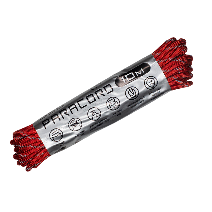 картинка Cord паракорд 275 nylon 10м световозвращающий neon pink от интернет-магазина Тибет