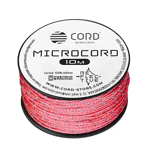 Cord микрокорд катушка 10м светоотражающий neon pink