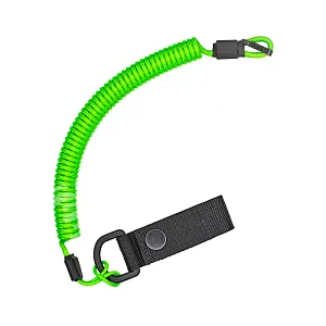 Cord страховочный тренчик из паракорда с креплением на ремень и карабином lime