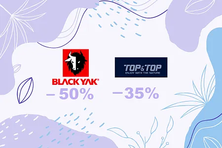 Скидка 50% на сандалии Black Yak Hawk и 35% на коврики Top&Top Скидки до 30.09