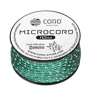 Cord микрокорд катушка 10м светоотражающий emerald green